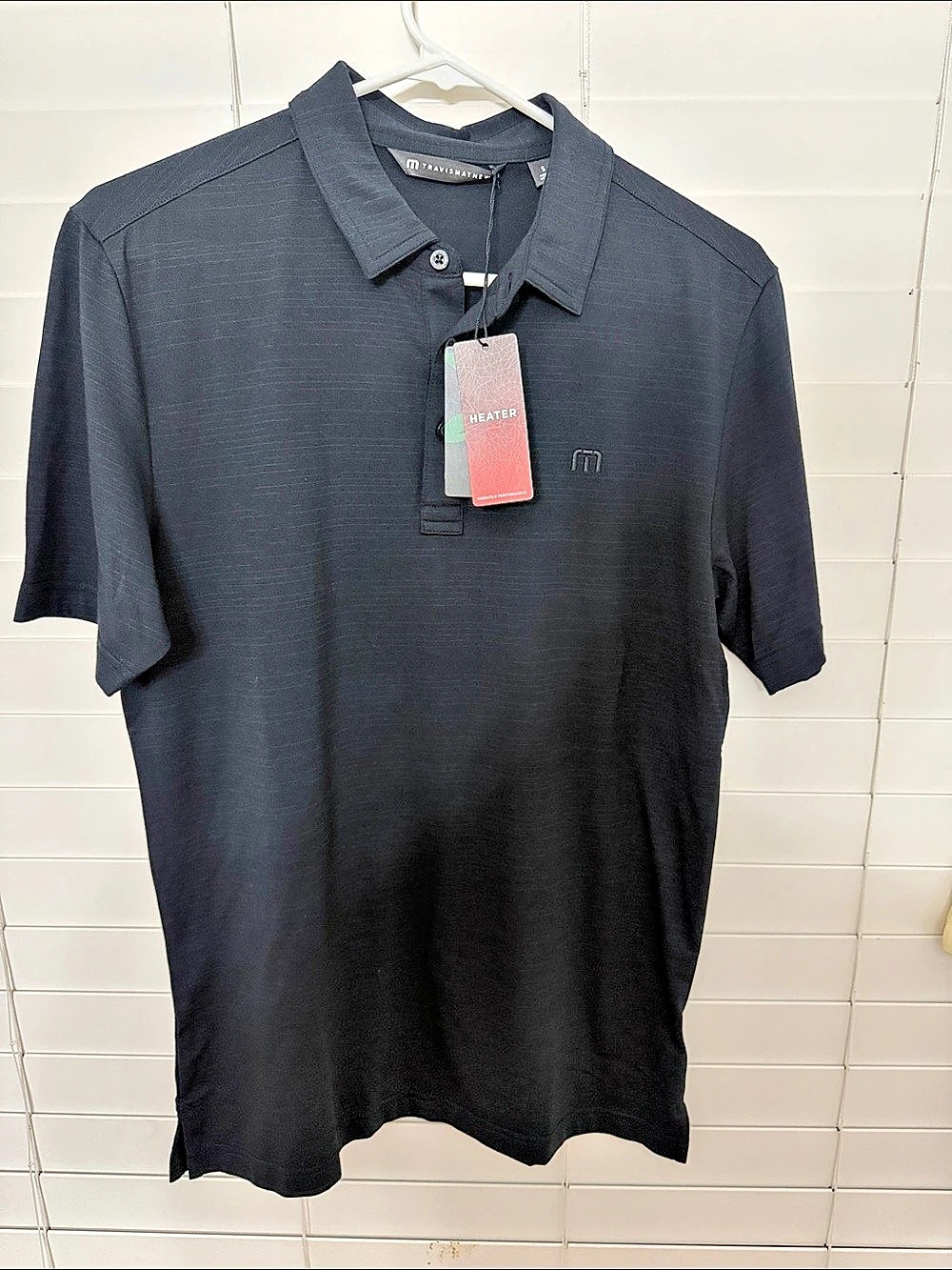 NWT TravisMathew The Heater Polo Men’s Small Polo Black